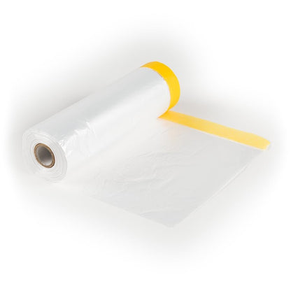 Pre-Taped Masking Film (1 Roll, 6-Feet X 65-Feet) - size: 6-Feet X 65-Feet, style: 1 Roll