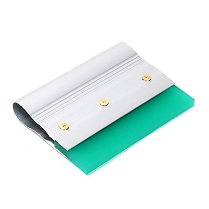 6 Inch Screen Printing Ink Squeegee with Aluminum Handle, 75 Durometer, Flat Squeegee for DIY Hand Printing, Flat Patterns - size: 6 inch