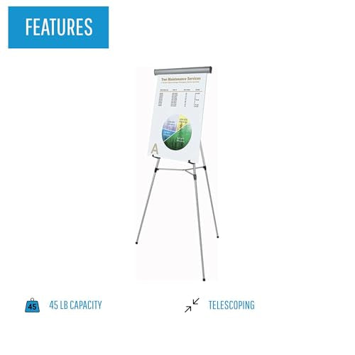 MasterVision Presentation Easel FLX05102MV - 1 Each - style: Heavy-Duty