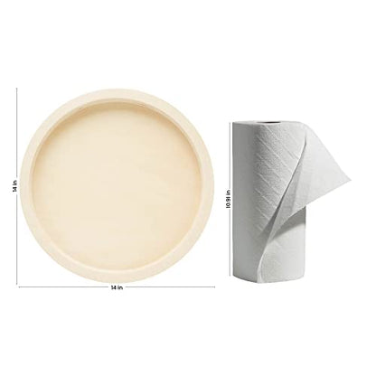 Circle Wood Panels for Painting 14 inch Diameter, Pack of 1 Round Canvas Boards, Unfinished Wooden Trays for Crafts, by Woodpeckers - size: 14 inch