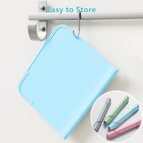 Kids Placemats, Silicone Placemats for Baby & Kids, Baby Place Mats with Teething Edge Bumper, Waterproof Dinning Table Mat, Dishwasher Safe (Sage Green, 12''×10'') - color: Sage Green