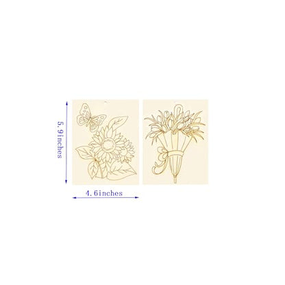 Piatoeke 16PCS 5.9×4.7in Unfinished Wood Craft to Paint, Fun Things to Paint and Hang,Wooden Flower Cutouts Board for Kids Painting DIY (Flower) - color: Flower