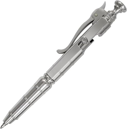 Dr. Metalleung Heavy Duty Stainless Steel Bolt Action Pen - Tactical EDC Retractable Ballpoint Pen with CNC Precision, Pocket Clip, Refillable (Black G2 Ink) - Perfect for Gifts & Smooth Writing - style: Bamboo Joint Pen