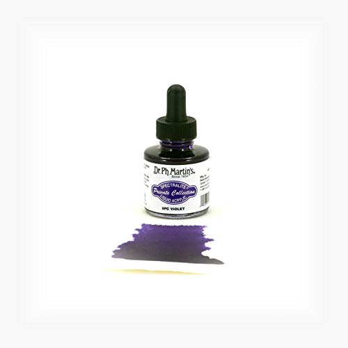 Dr. Ph. Martin's Spectralite Private Collection Liquid Acrylics (6PC) Arcylic Paint Bottle, 1.0 oz, Violet, 1 Bottle