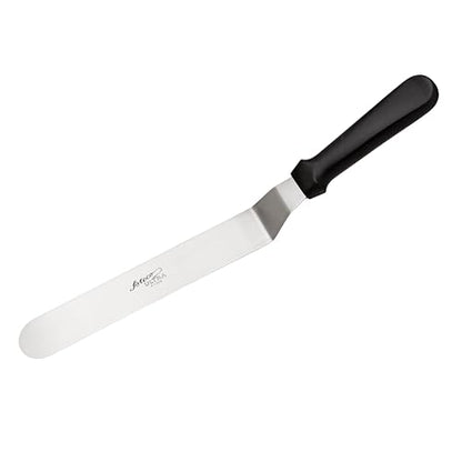 Ateco Ultra Offset Spatula with 9.75-Inch Stainless Steel Blade, Plastic Handle, Dishwasher Safe, Black - style: Offset - 9.75"