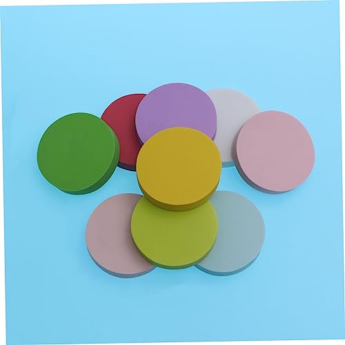 Uonlytech 10-Piece Rubber Carving Blocks Set for DIY Crafts 1x5cm Round Stamp Carving Blocks for Scrapbooking and Postcards for Artists Random Color