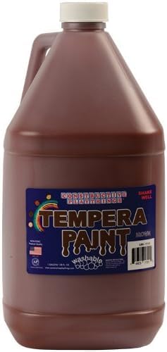Constructive Playthings Washable Tempera Paint for Kids, Classroom Painting Supplies, 1 Gallon, Brown - color: Brown, size: 128 Fl Oz (Pack of 1)