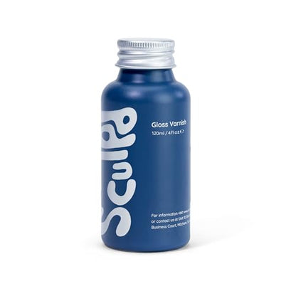 Sculpd 120 ml Air Dry Clay Glaze - Gloss, Scratch Resistant and Waterproof Pottery Glaze, Gloss Varnish for Air Dry Clay - color: Gloss Varnish, size: 120 ml