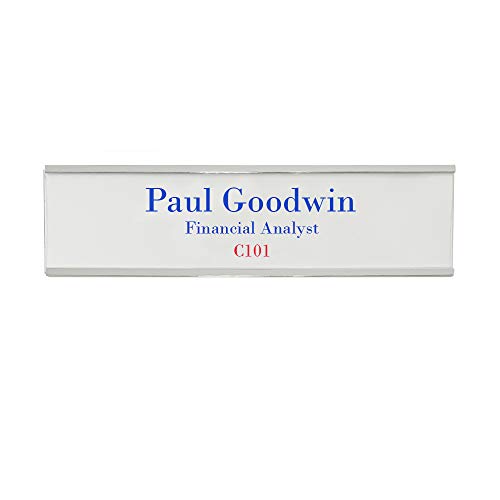 Nap Nameplates White Printable Perforated Name Plate Paper 2 x 8 – Nap Industrial Group Name Plates, 4 Packs of 20 nameplates (80 Inserts), Printing Instructions Included - color: White, size: 8" x 2"