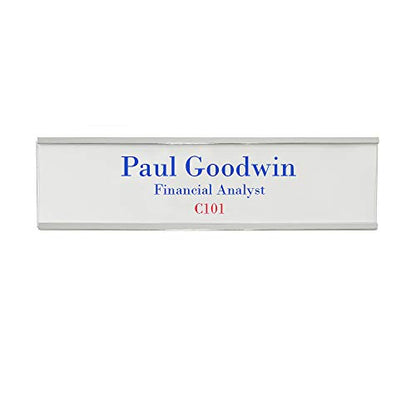 Nap Nameplates White Printable Perforated Name Plate Paper 2 x 8 – Nap Industrial Group Name Plates, 4 Packs of 20 nameplates (80 Inserts), Printing Instructions Included - color: White, size: 8" x 2"
