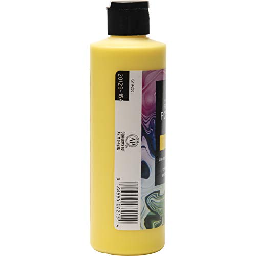 FolkArt Pre-Mixed Acrylic Pouring Paint, 8 oz, Yellow - color: Yellow
