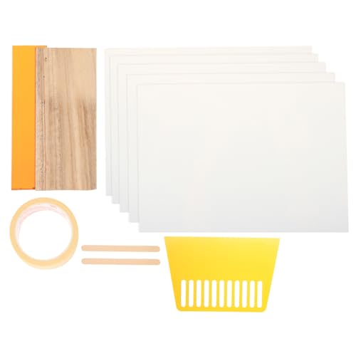 HOODANCOS 1set Screen Printing Squeegee Kit for Graphic and Textile Applications Scraper for Home Printing Silk Screen Accessory