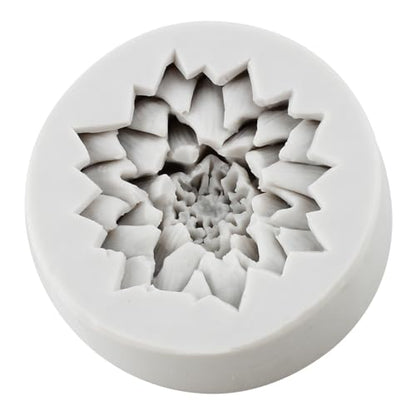 Flower Polymer Clay Mold Chrysanthemum Flower Silicone Molds for DIY Crafts Epoxy Resin Casting Air Dry Clay Plaster Jewelry Making - color: Style C