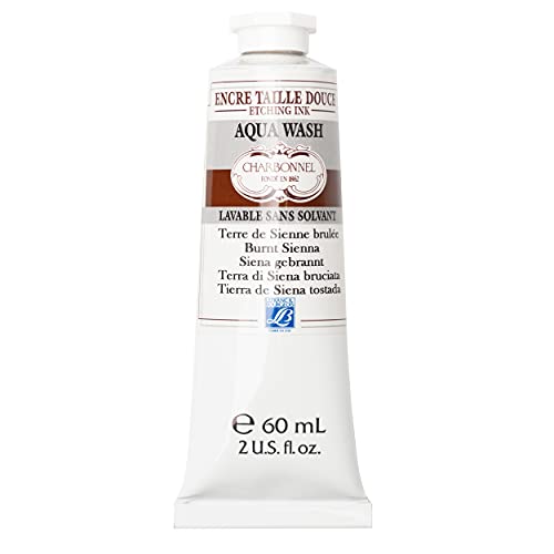 Charbonnel Aqua Wash Etching Ink, 60ml Tube, S1, Burnt Sienna 481 - color: Burnt Sienna, size: 2 fl oz