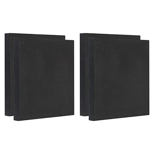 PATIKIL Paint Canvases Panel for Painting, 4 Pack 6x6 Inch Square Wood Frame Stretched Blank Art Board Panels for Acrylic, Oil, Tempera Painting, Black - size: 6x6 Inch