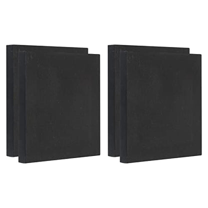 PATIKIL Paint Canvases Panel for Painting, 4 Pack 6x6 Inch Square Wood Frame Stretched Blank Art Board Panels for Acrylic, Oil, Tempera Painting, Black - size: 6x6 Inch