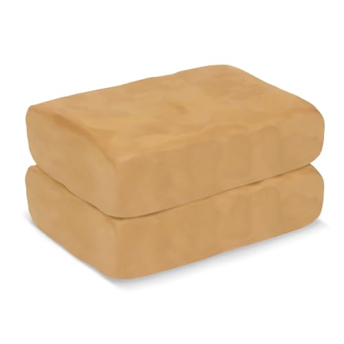 ZEHIQ Air Dry Clay-2.2 lbs Natural Yellow Pottery Clay for Craft Projects | Wheel Throwing, Hand Building, Sculpting Molding, No Baking Required, Self-Hardening, Beginners & Professional Artists - color: yellow