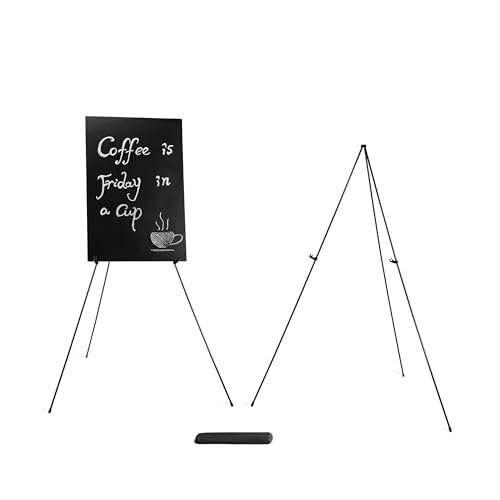 Staples Display Easel, 58", Black Metal - style: 1 Pack