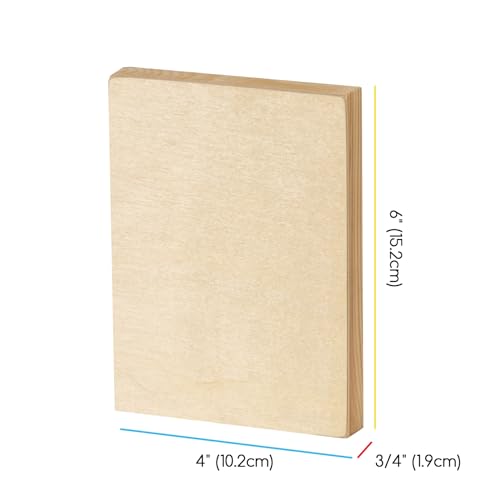 MEEDEN Unfinished Wood Canvas Board: 3/4” Deep 4x6” Wooden Canvas Panel Pack of 6 - Blank Cradled Wood Art Board for Painting - size: 4"x6"- 6 Pack