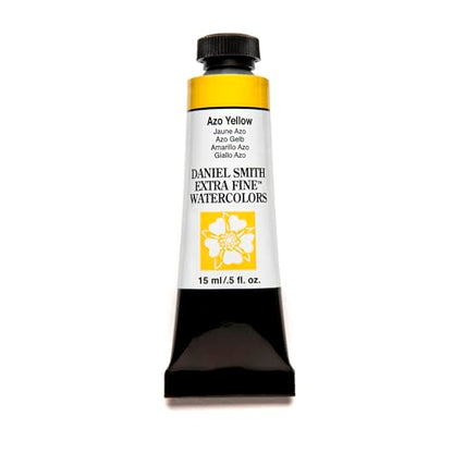 Daniel Smith Extra Fine Watercolor Paint, 15ml Tube, AZO Yellow, 284600215, 0.5 Fl Oz (Pack of 1) - color: Azo Yellow