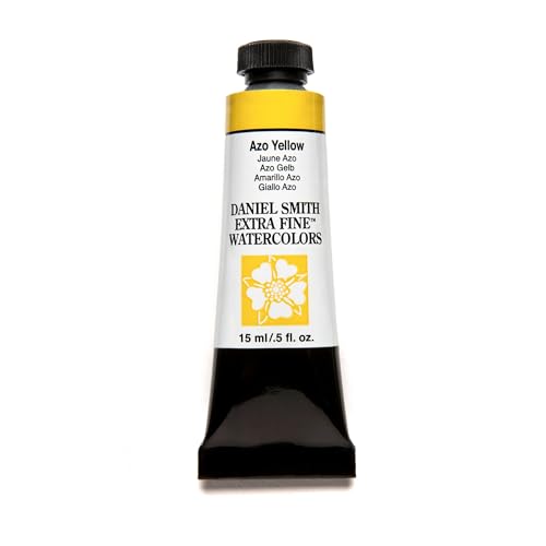 Daniel Smith Extra Fine Watercolor Paint, 15ml Tube, AZO Yellow, 284600215, 0.5 Fl Oz (Pack of 1) - color: Azo Yellow