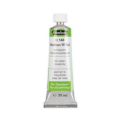Schmincke - Medium W Gel, tube 35 ml, 50143009, Jelly like medium, makes oil colours water-mixable, increases gloss and transparency, odourless - size: 1.18 Fl Oz (Pack of 1)