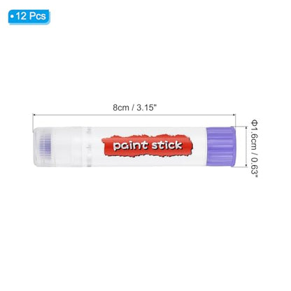 PATIKIL Tempera Paint Sticks, 12 Pcs Solid Tempera Paints Sticks Washable Bulk Markers Pen Quick Drying for Artists Beginners Art Supplies, Light Purple - color: Light Purple