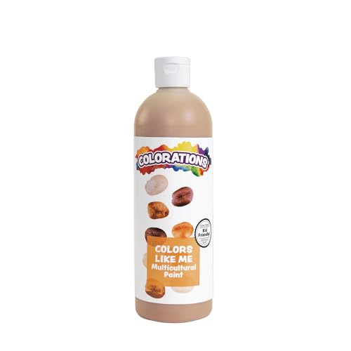 Colorations Washable Multicultural Paint, Color Like Me, 16 fl oz Bottle, Chocolate Skin Color, Kids Paint,Art Supplies, Diversity, Skin Tones, Multi-ethnicity, Multi Cultural - color: Chocolate