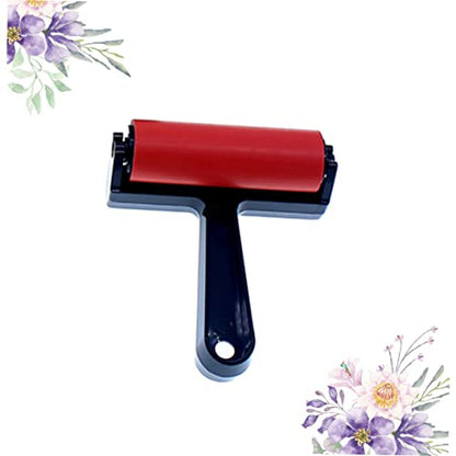 Ink Roller Tool Rubber Roller Brush for Art Long Handle Versatile Sponge Paint Brush for Printmaking - size: 13*21.5cm