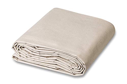 New Creations Fabric & Foam Inc 58-59" Wide Unprimed Cotton Canvas, Folded Fabric, Natural Color (Natural, by The Yard)