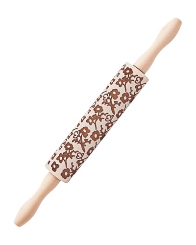 eZAKKA Clay Modeling Pattern Rollers Kit, Wooden Polymer Clay Texture Roller for Pottery, Ceramics & DIY Handcrafts, Style 2 - size: Style 2