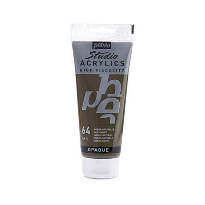Pebeo - Acrylic Fine Studio Acrylics - Raw Umber - Raw Umber 100ml/3.38oz - color: Raw Umber