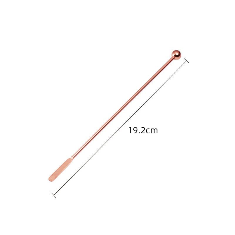 10 pcs Stainless Steel Coffee Beverage Stir Sticks Cocktail Stirrers Drink Swizzle Stick 7.4" Swizzle Stick Picks Tools Rose Gold - color: Rose Gold-10 Pieces