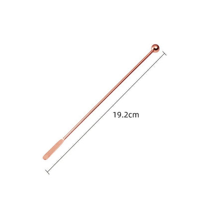 10 pcs Stainless Steel Coffee Beverage Stir Sticks Cocktail Stirrers Drink Swizzle Stick 7.4" Swizzle Stick Picks Tools Rose Gold - color: Rose Gold-10 Pieces
