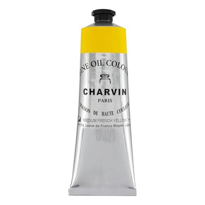 Charvin Extra Fine Oil Paint 150 mL Tube French Yellow – Professional Artist Oil Color, Archival Quality, Smooth Finish, Nature-Inspired Tone - color: French Yellow