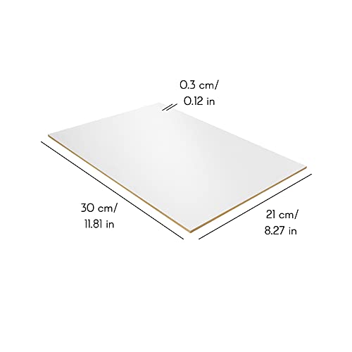 Creative Deco 10 x MDF Board Sheet White | 12 x 8 | Perfect for Home Decor, Arts and Crafts, Painting, DIY Projects, Laser Cutter, CNC Machine, Scroll Saw, Stenciling, Pyrography