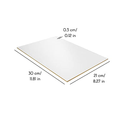 Creative Deco 10 x MDF Board Sheet White | 12 x 8 | Perfect for Home Decor, Arts and Crafts, Painting, DIY Projects, Laser Cutter, CNC Machine, Scroll Saw, Stenciling, Pyrography