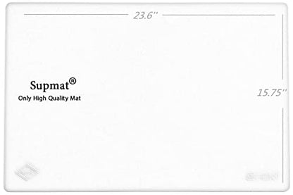 Home Essential, Supmat XL, Super Versatile Extra Large and Thick Heat Resistant Silicone Mat, Counter Mat (Frosted Transparent) - color: Frosted Transparent, size: X-Large