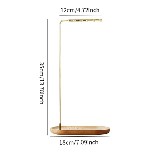 kowaku Natural Beech Wood Calligraphy Brush Holder, 7-Shaped Pen Stand for Desk Organizer, Chinese Design Stationery Rack for Students & Artists