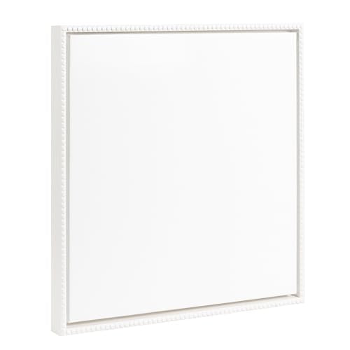 Kate and Laurel Sylvie Beaded Blank Vintage Framed Canvas Wall Art, 23x33 Gold, Modern Empty Canvas for Paint-Your-Own Art, Premium Canvas Already Framed - color: Beaded White, size: 22"L x 22"W
