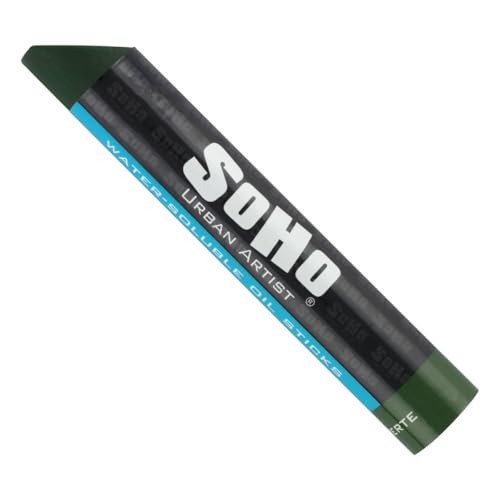 SoHo Urban Artist Water Soluble Oil Sticks for Artists – Terre Verte Oil Paint Stick - 37 ml - No Brushes or Solvents Needed, Paint Any Primed Surface, Water Clean-Up, Non-Toxic, 4.8 x 0.78 - color: Terre Verte