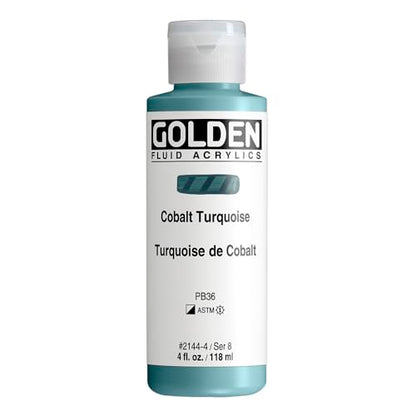 Golden Fluid Acrylics - Cobalt Turquois - 4 oz Bottle