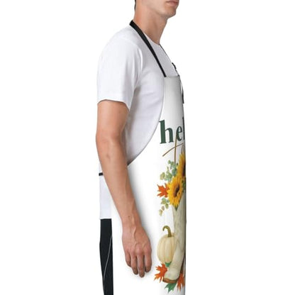 KKdskkds Tribal Boho Geometric Multi-Purpose Adjustable Waterproof Apron With Pocket For Men Women - color: Sunflower in Cowboy Boots, Pumpkin
