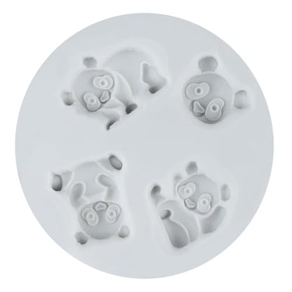 Panda Polymer Clay Mold Animal Panda Silicone Molds for DIY Crafts Epoxy Resin Casting Air Dry Polymer Clay Plaster Jewelry Making - color: Style E