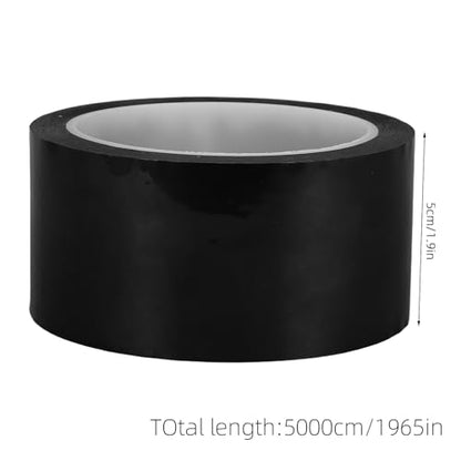 OUNONA 1 Roll Blackout Tape for Electronics - 2" x164ft PET Film Light Blocking Adhesive Tape - Heat Resistant and Waterproof - Single-Sided for LED Lights Screens and Glare Shielding - size: 5000.00X5.00X0.10CM