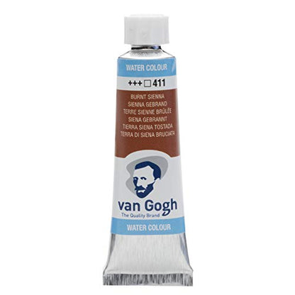 Van Gogh Watercolor Paint, 10ml Tube, Burnt Sienna 411