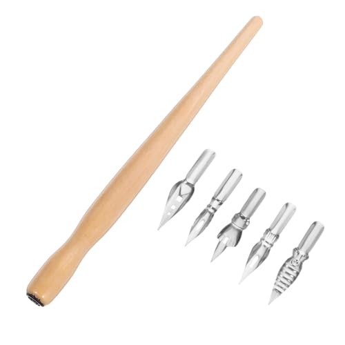 6-Piece Calligraphy Dip Pen Set with Nibs and Holder Multi-Function Calligraphy Pens for Elegant Writing and Artistic Projects