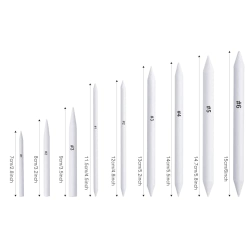 FEBSNOW 48 Pcs Blending Stump and Tortillions, Paper Art Blenders, Art Pencils, Drawing Pencils for Artists Student Sketch Drawing Tools, Drawing Supplies