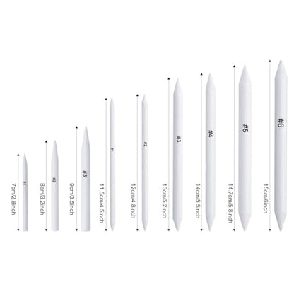 FEBSNOW 48 Pcs Blending Stump and Tortillions, Paper Art Blenders, Art Pencils, Drawing Pencils for Artists Student Sketch Drawing Tools, Drawing Supplies