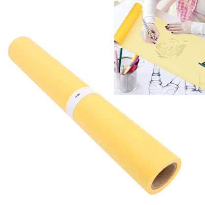Omabeta Tracing Paper Roll, Translucent Yellow Soft Thin, 12 Inches Width for Drawing Sewing Sketching Gift Wrapping Designers Artists Craft Enthusiasts Origin (46meter) - size: 46meter